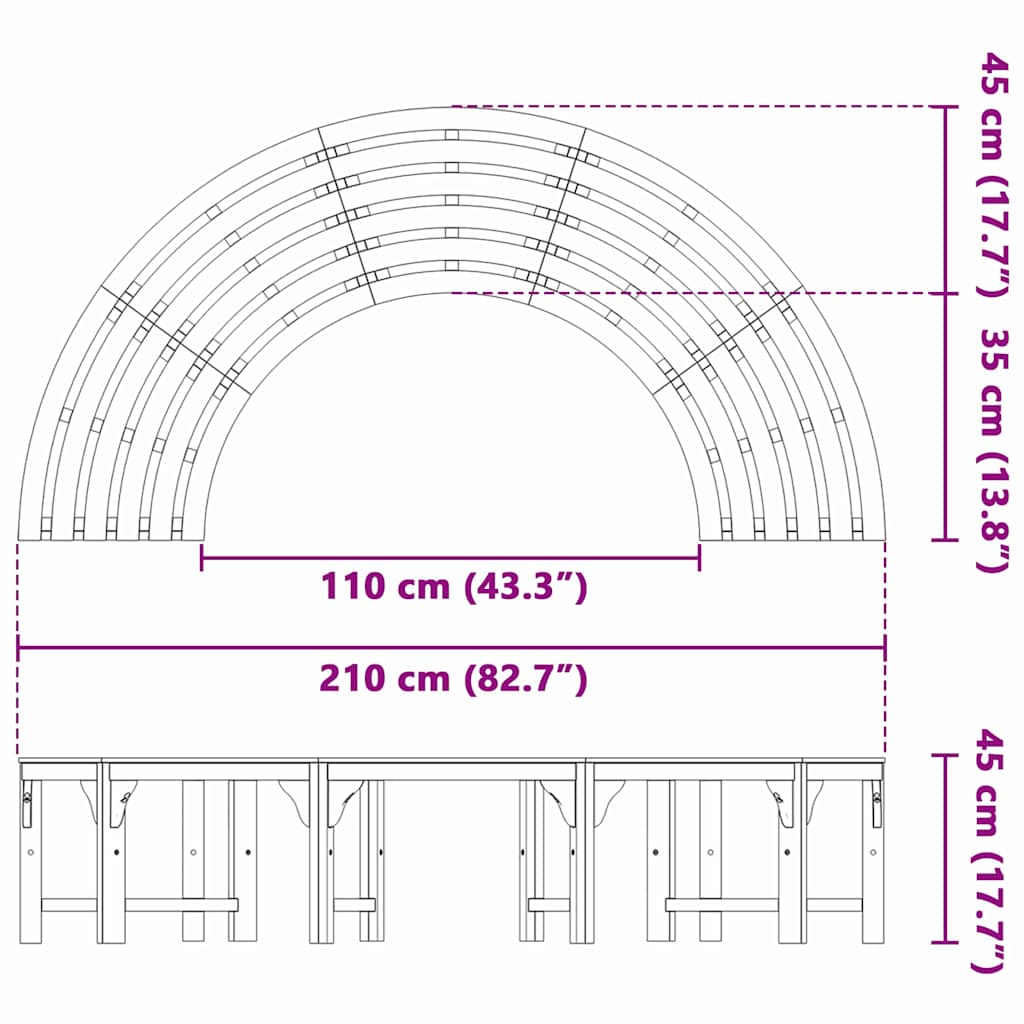 Trädbänk Naturfärg 160 X 80 X 45Cm Massiv Eukalyptus Trä