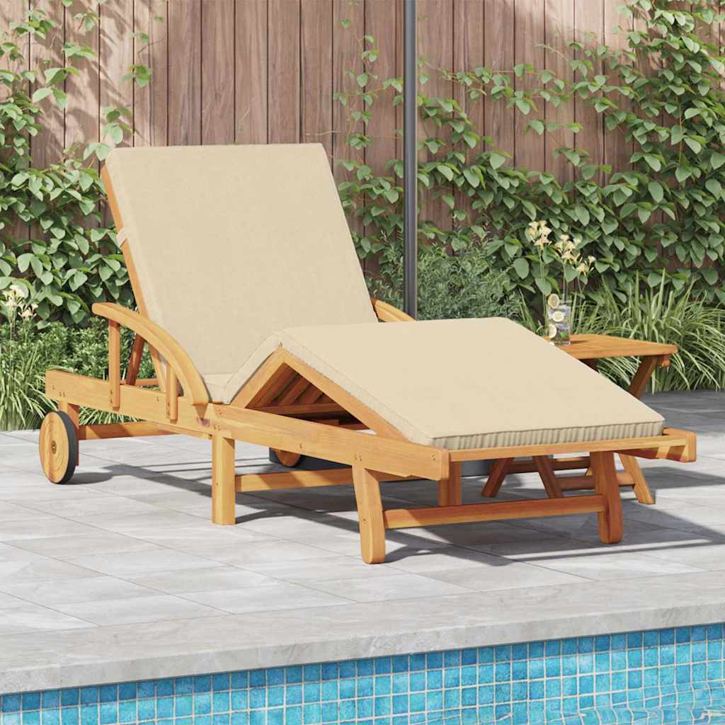 Solstol Beige 200 X 67 X 84 Cm Massivt Akaciaträ
