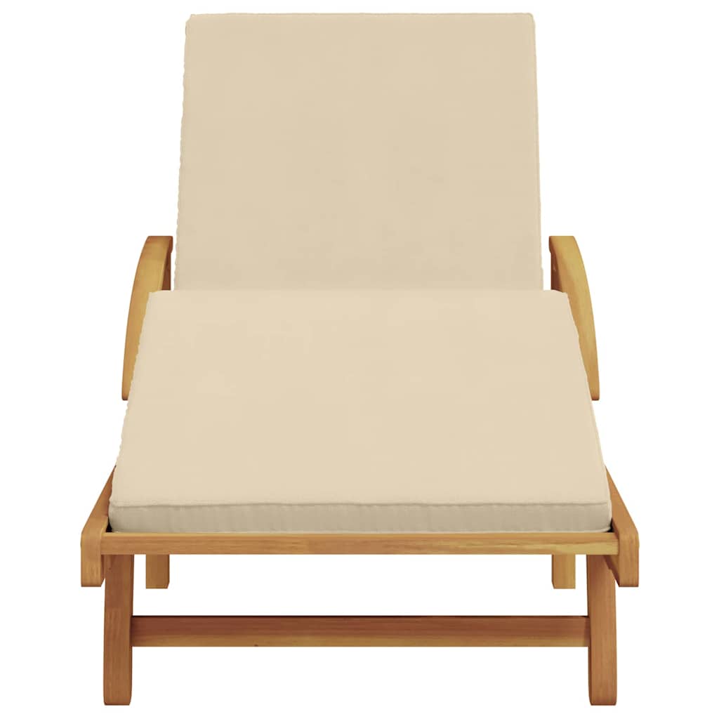 Solstol Beige 200 X 67 X 84 Cm Massivt Akaciaträ