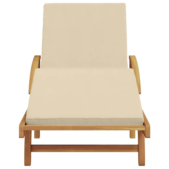Solstol Beige 200 X 67 X 84 Cm Massivt Akaciaträ