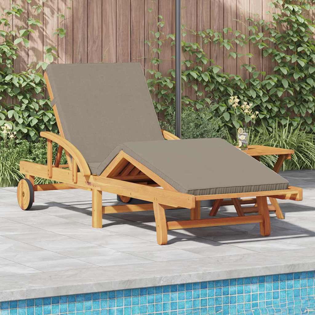 Solstol Taupe 200 X 67 X 84 Cm Massivt Akaciaträ