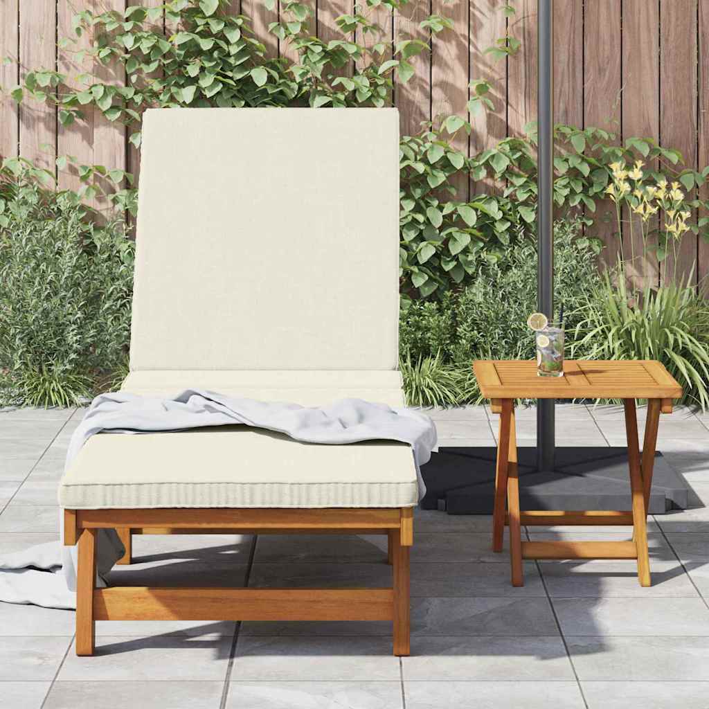 Solstol Brun Och Kräm 199 X 63 X 85 Cm Massivt Akaciaträ
