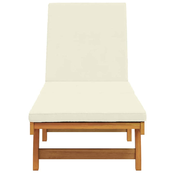 Solstol Brun Och Kräm 199 X 63 X 85 Cm Massivt Akaciaträ