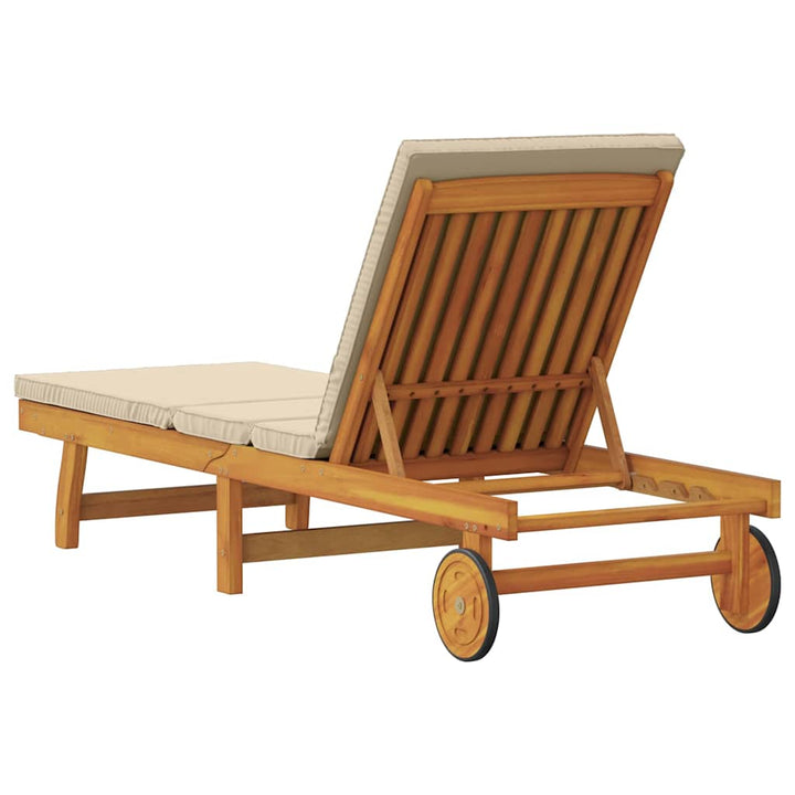 Solstol Reclining Brun 199 X 63 X 85 Cm Massivt Akaciaträ