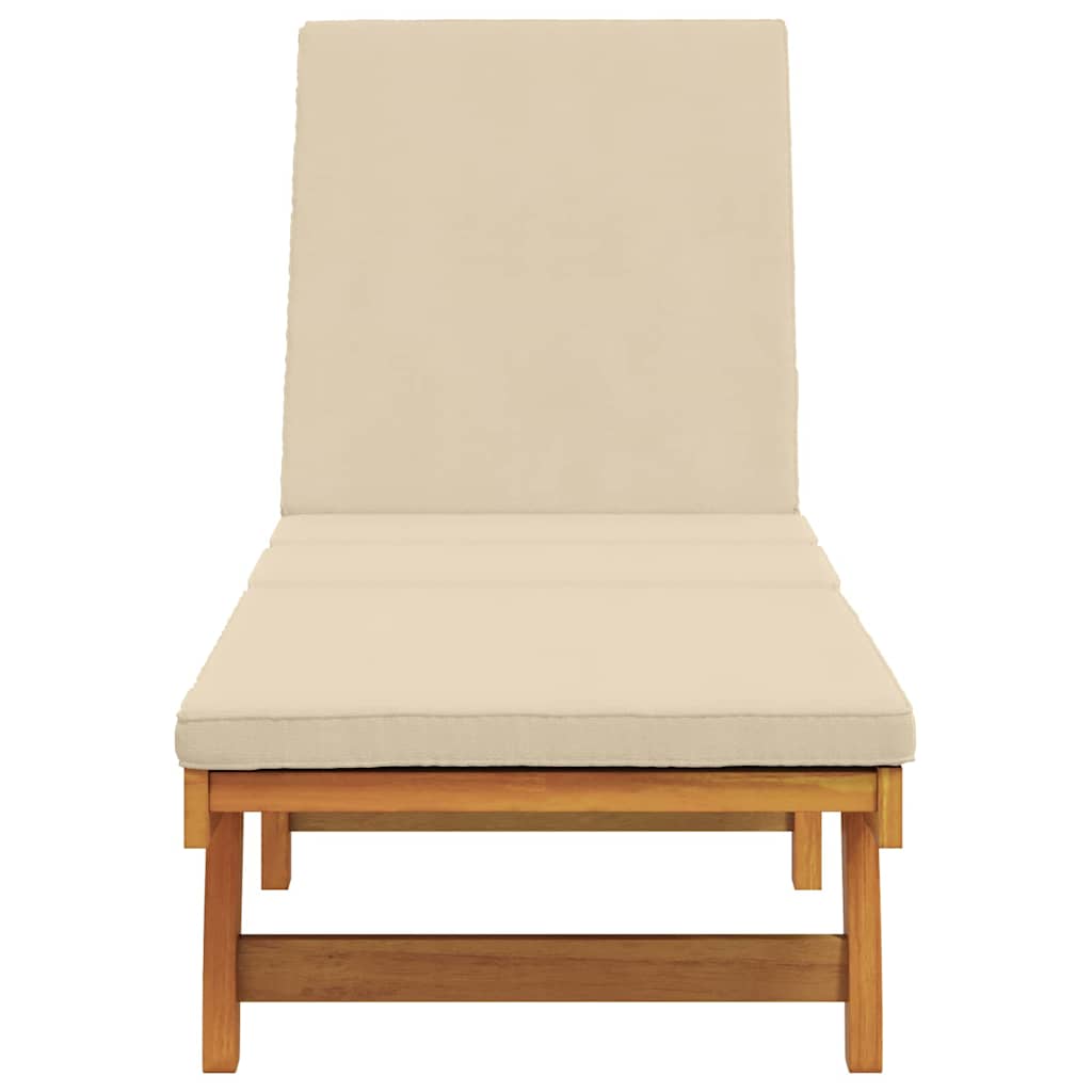 Solstol Reclining Brun 199 X 63 X 85 Cm Massivt Akaciaträ