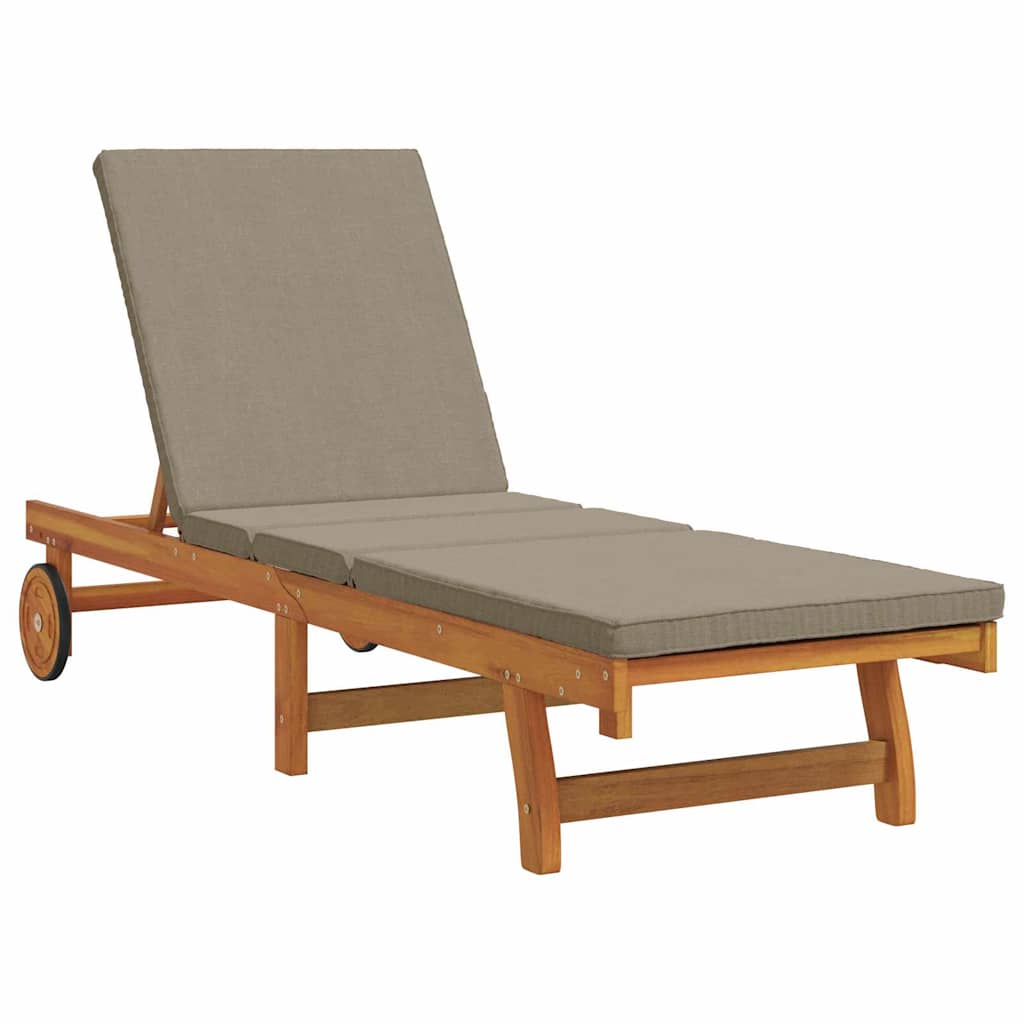 Solstol Reclining Brun 199 X 63 X 85 Cm Massivt Akaciaträ