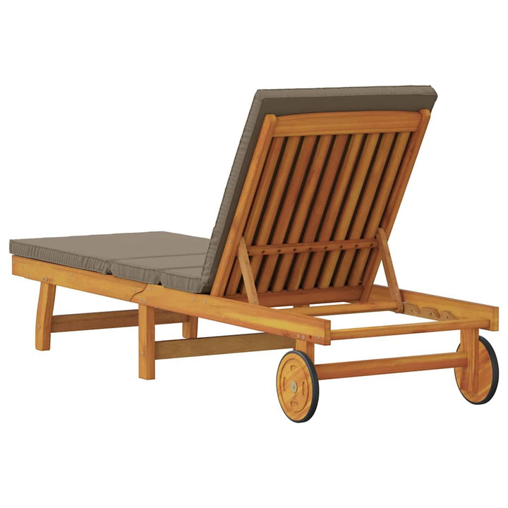 Solstol Reclining Brun 199 X 63 X 85 Cm Massivt Akaciaträ