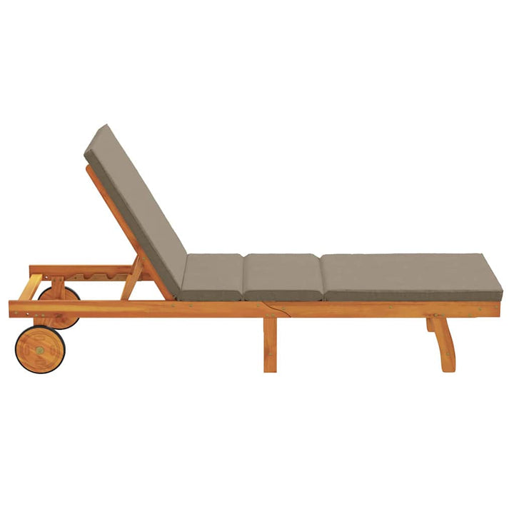 Solstol Reclining Brun 199 X 63 X 85 Cm Massivt Akaciaträ