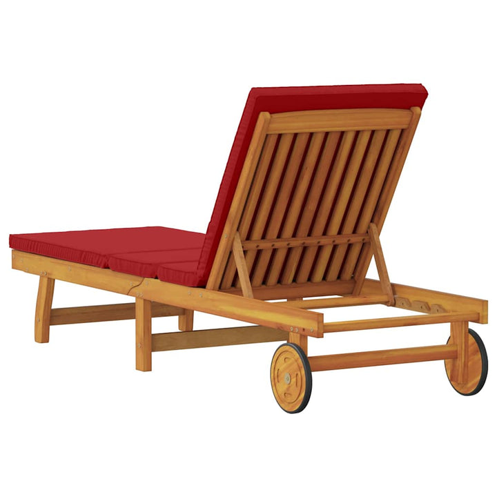 Solstol Reclining Brun 199 X 63 X 85 Cm Massivt Akaciaträ