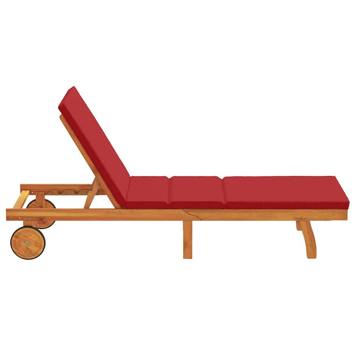 Solstol Reclining Brun 199 X 63 X 85 Cm Massivt Akaciaträ