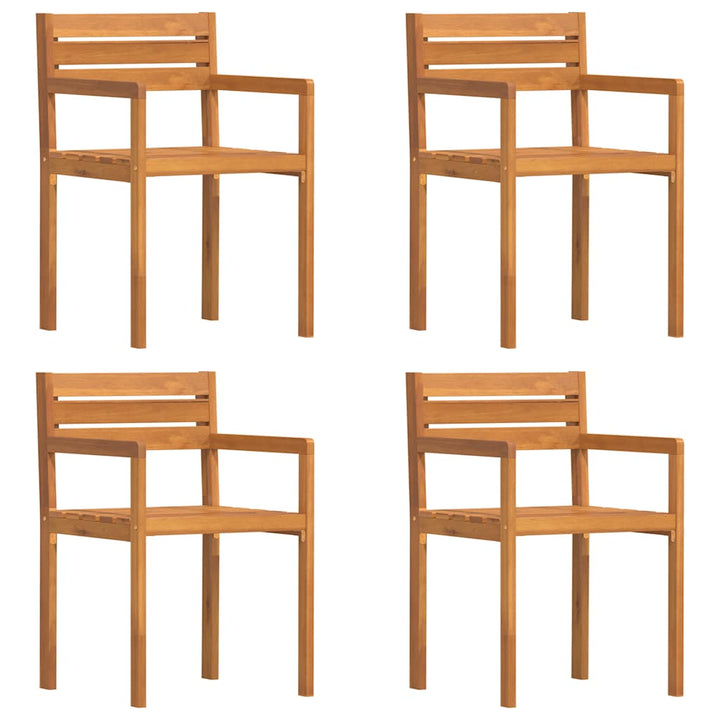 Trädgårdsstolar 4 St 50X53X80 Cm Massivt Trä Akacia