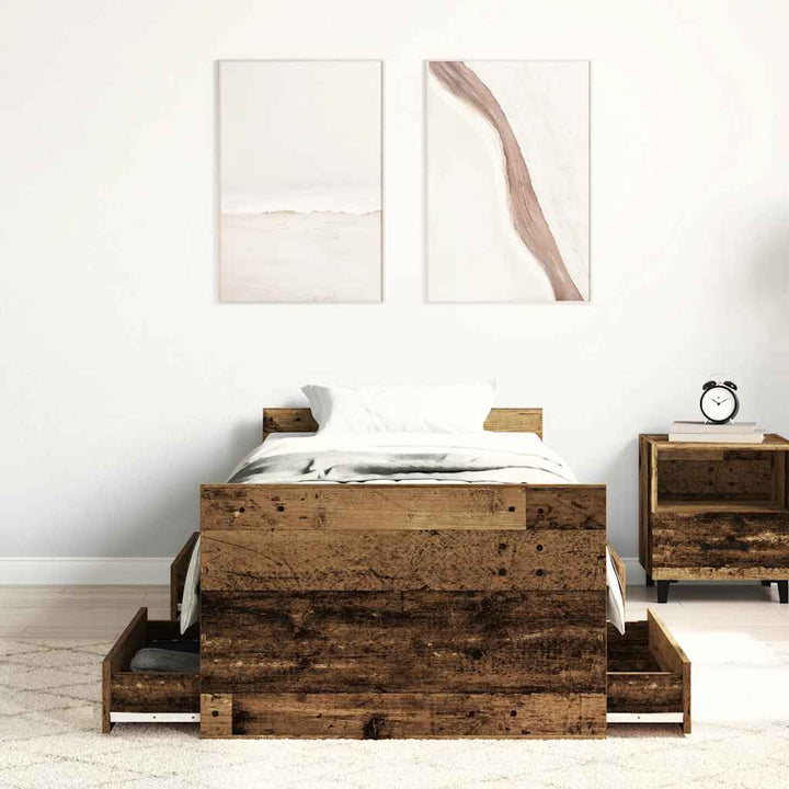Sängram Utan Madrass 90X200Cm Konstruerat Trä