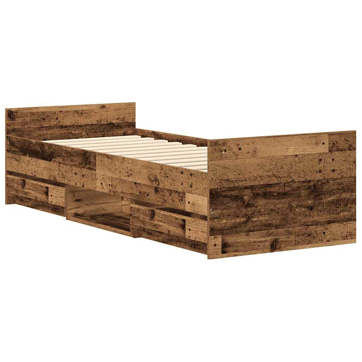 Sängram Utan Madrass 90X200Cm Konstruerat Trä