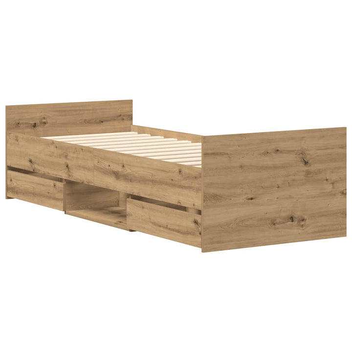 Sängram Utan Madrass 90X190Cm Konstruerat Trä