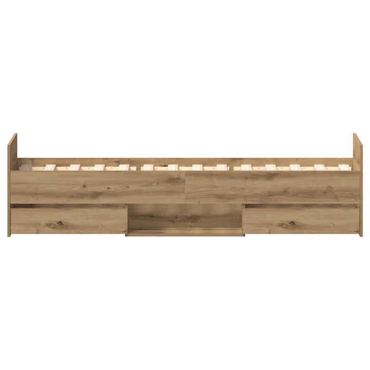 Sängram Utan Madrass 90X190Cm Konstruerat Trä