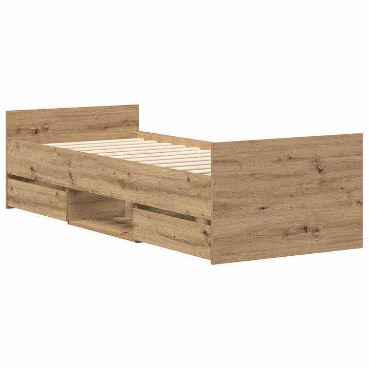Sängram Utan Madrass 90X190Cm Konstruerat Trä