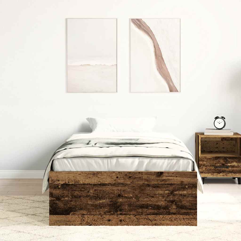 Sängram Utan Madrass 90X200Cm Konstruerat Trä