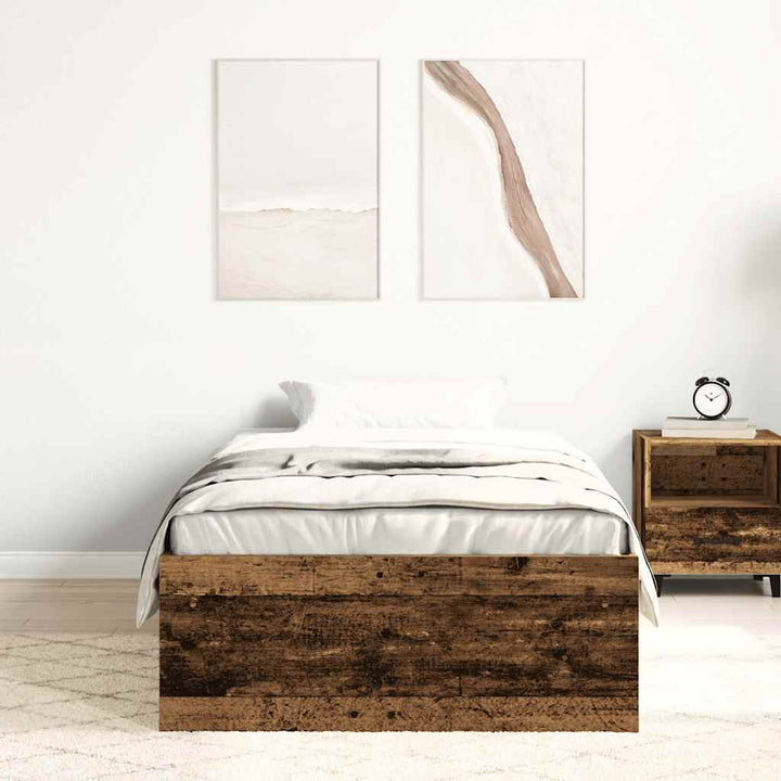 Sängram Utan Madrass 100X200Cm Konstruerat Trä
