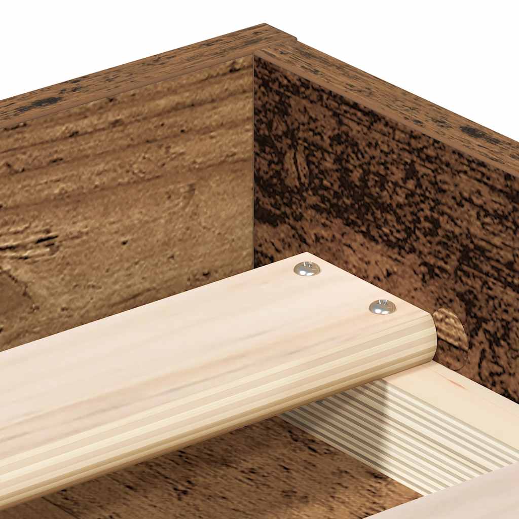 Sängram Utan Madrass 100X200Cm Konstruerat Trä