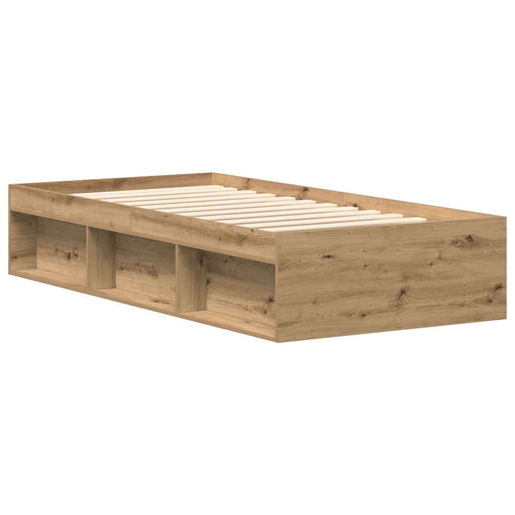 Sängram Utan Madrass Hantverksmässig Ek 100X200Cm