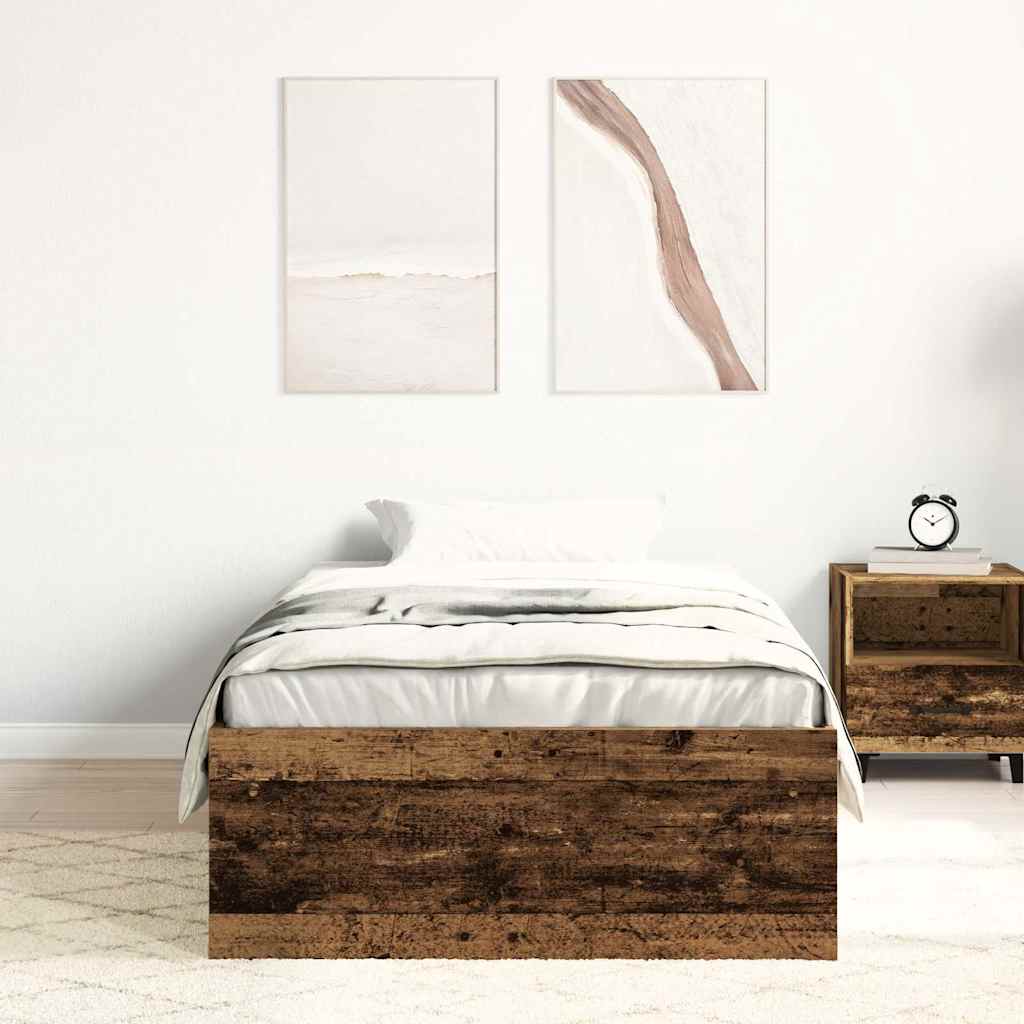 Sängram Utan Madrass 90X190Cm Konstruerat Trä
