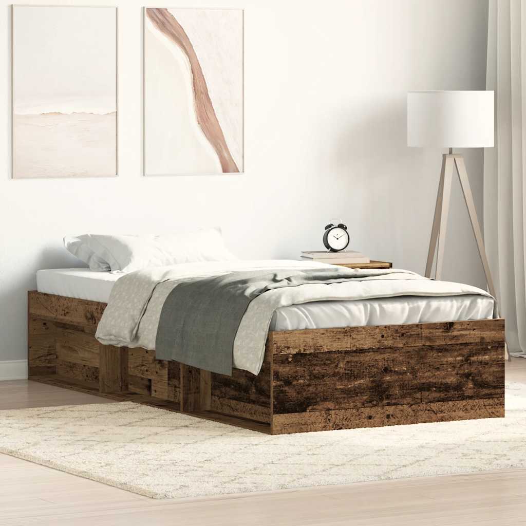 Sängram Utan Madrass 90X190Cm Konstruerat Trä