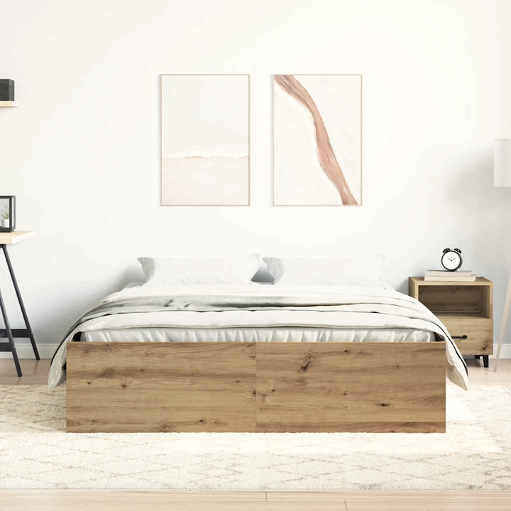Sängram Utan Madrass Hantverksmässig Ek 120X200Cm