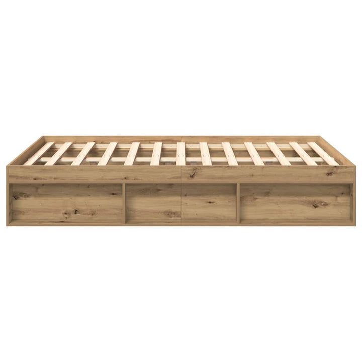 Sängram Utan Madrass Hantverksmässig Ek 120X200Cm