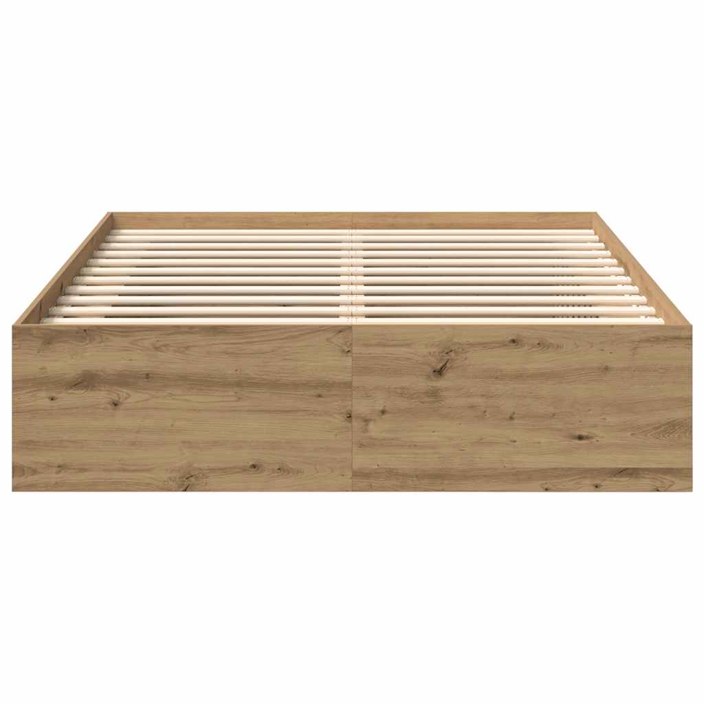 Sängram Utan Madrass Hantverksmässig Ek 120X190Cm
