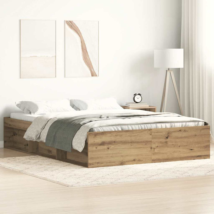 Sängram Utan Madrass Hantverksmässig Ek 120X190Cm