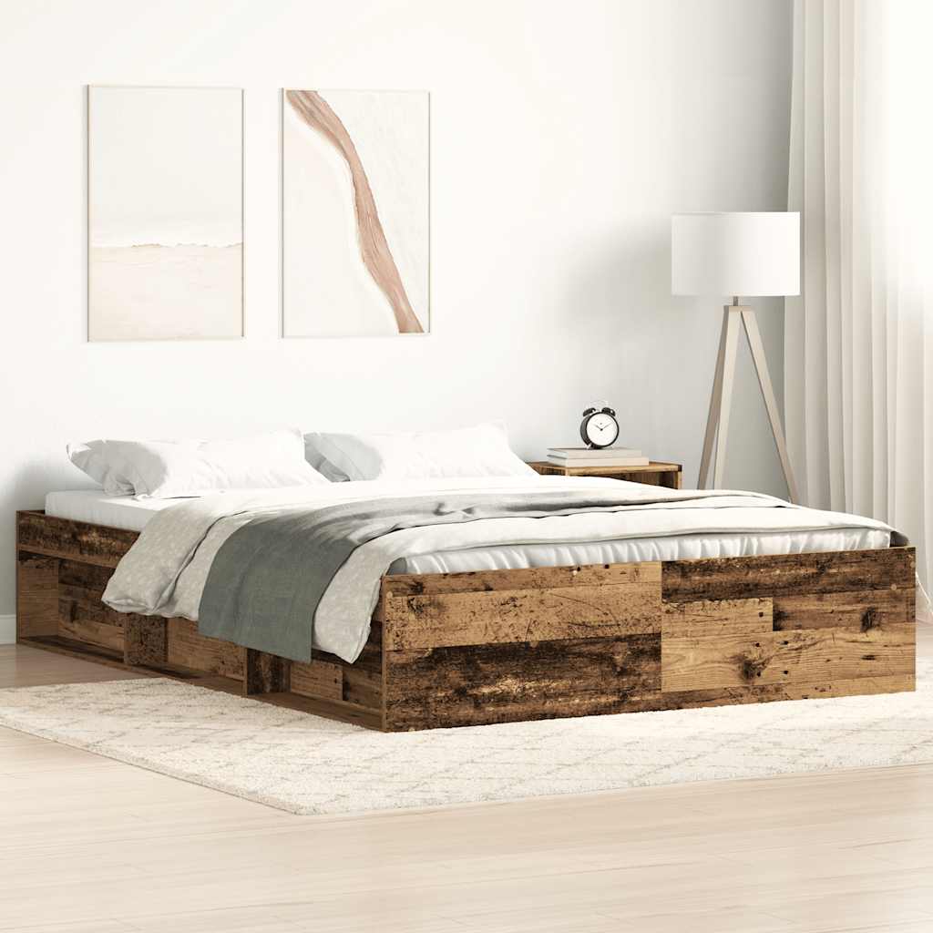 Sängram Utan Madrass 140X190Cm Konstruerat Trä