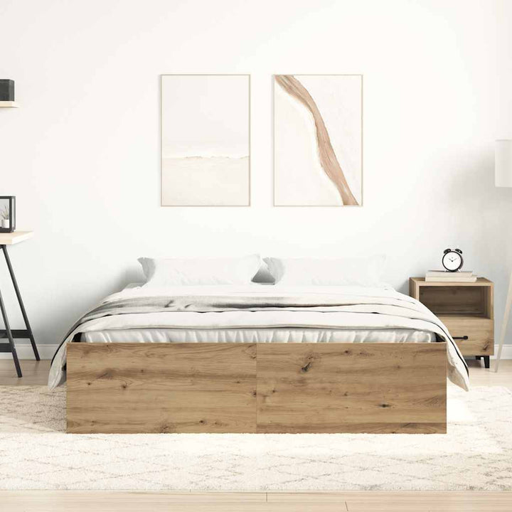 Sängram Utan Madrass Hantverksmässig Ek 140X190Cm