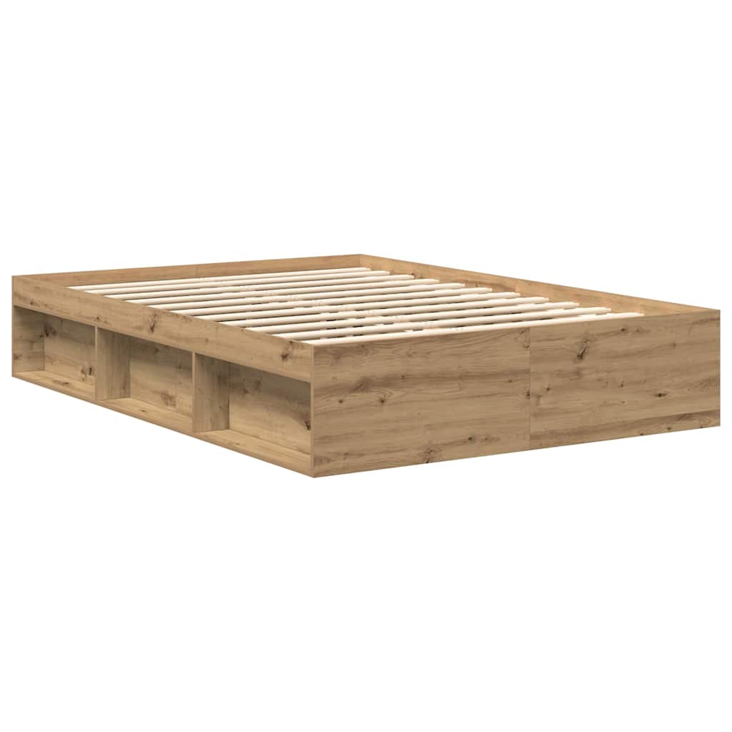 Sängram Utan Madrass Hantverksmässig Ek 140X190Cm