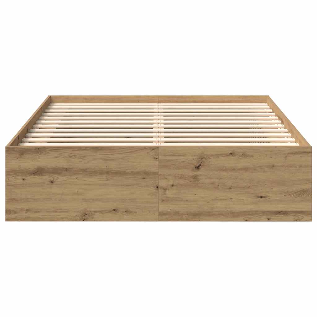 Sängram Utan Madrass Hantverksmässig Ek 140X190Cm
