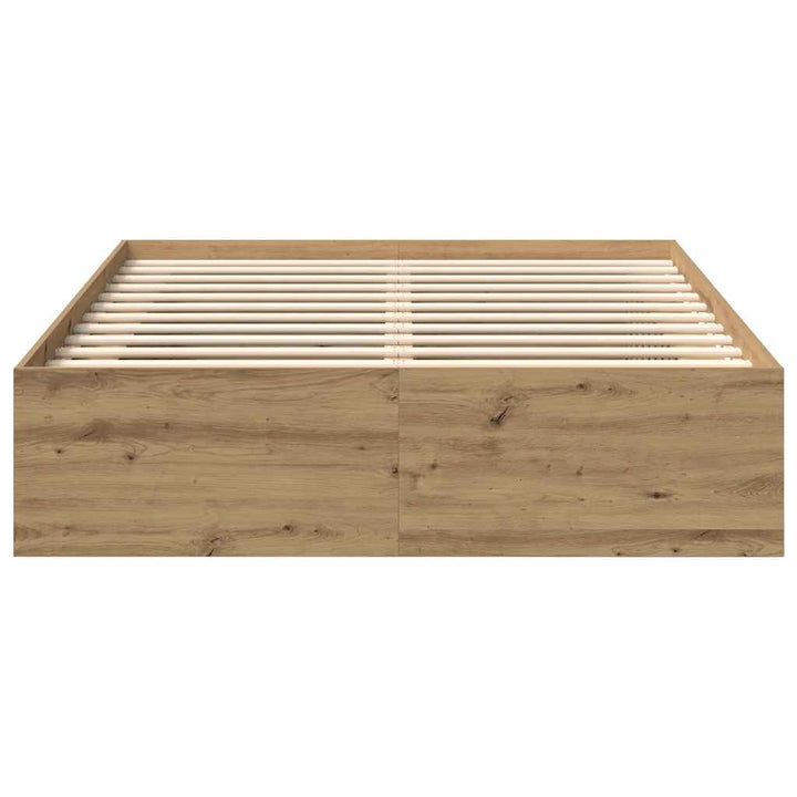 Sängram Utan Madrass Hantverksmässig Ek 140X190Cm