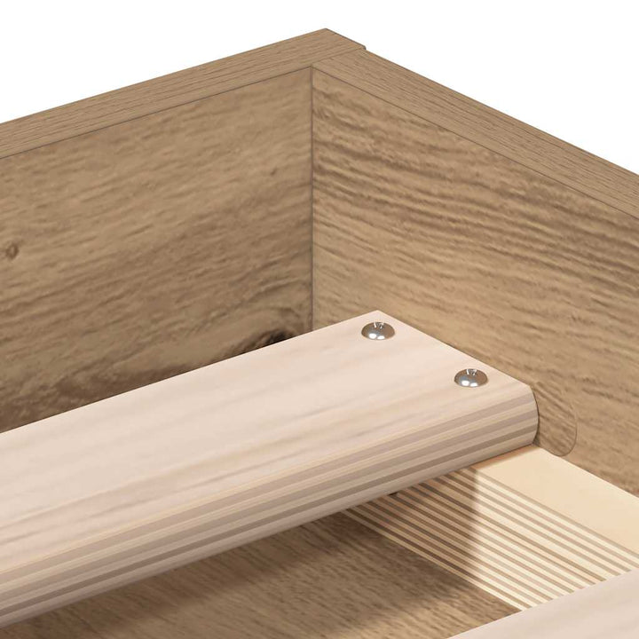 Sängram Utan Madrass Hantverksmässig Ek 140X190Cm