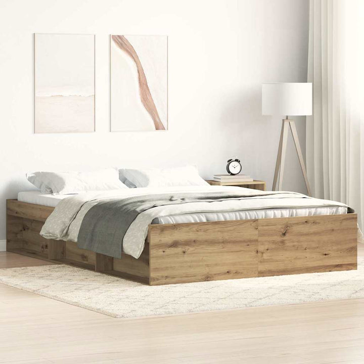 Sängram Utan Madrass Hantverksmässig Ek 140X190Cm