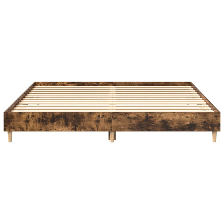 Sängram Utan Madrass Rökt Ek 180X200Cm Konstruerat Trä
