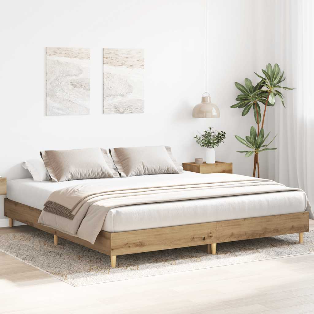 Sängram Utan Madrass Hantverksmässig Ek 180X200Cm