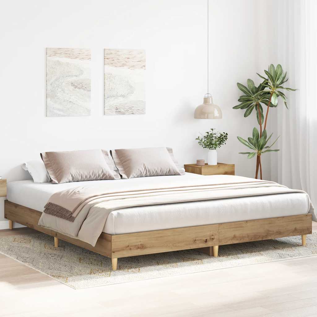 Sängram Utan Madrass Hantverksmässig Ek 160X200Cm