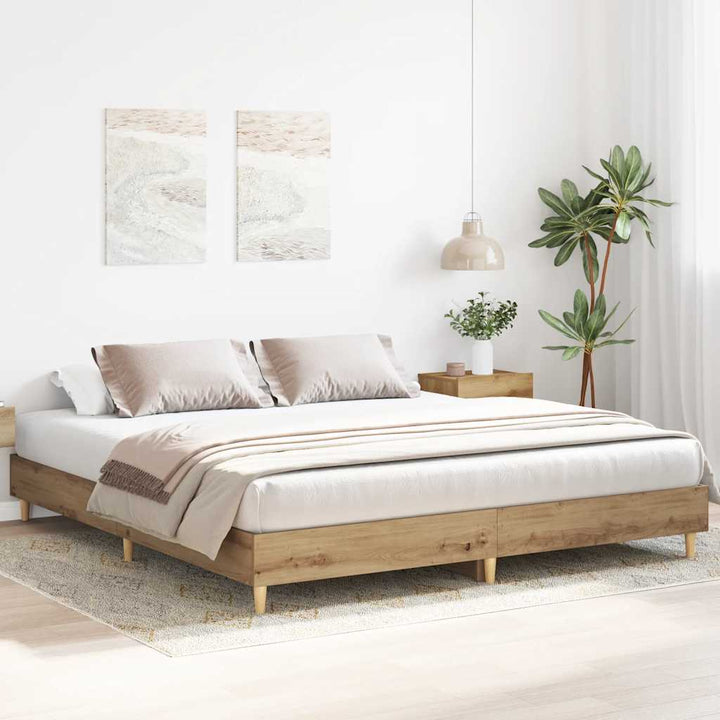 Sängram Utan Madrass Hantverksmässig Ek 160X200Cm