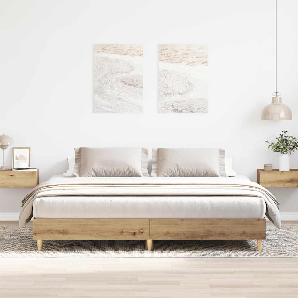 Sängram Utan Madrass Hantverksmässig Ek 160X200Cm