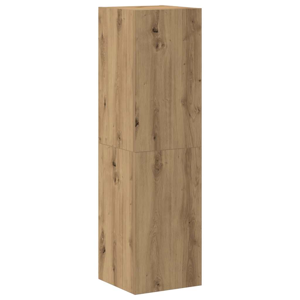 Tv-Skåp Väggmonterat 7 Delar Artisan Ek Konstruerat Trä