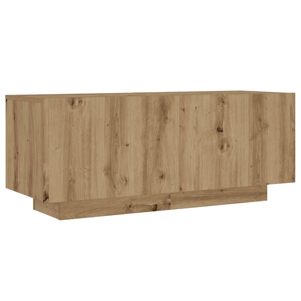 Tv-Bänk Med Led-Lampor 260X35X40 Cm Konstruerat Trä
