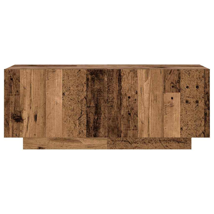 Tv-Bänk Med Led-Lampor Åldrat Trä 300X35X40 Cm Konstruerat Trä
