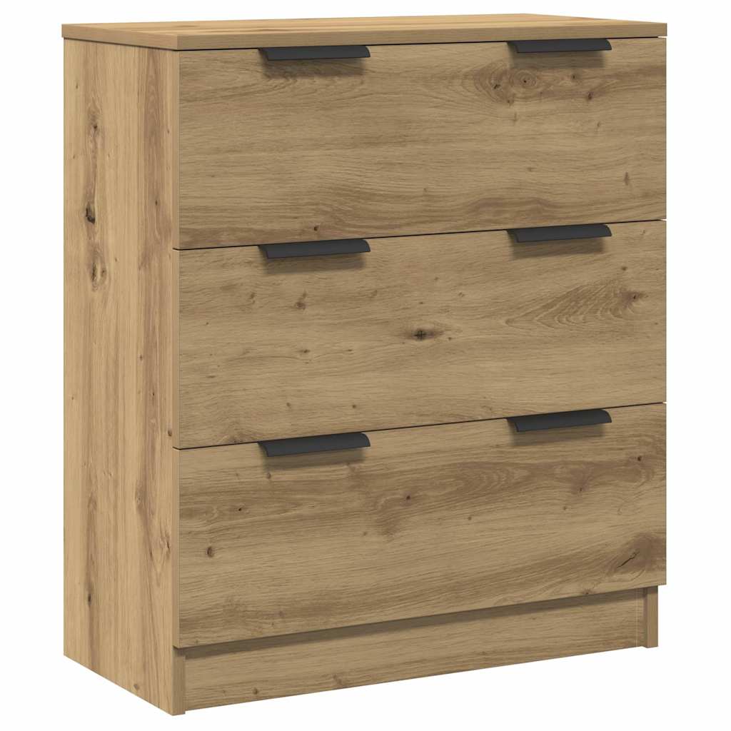Skänkar 3 Delar Ek 60X30X70 Cm Konstruerat Trä