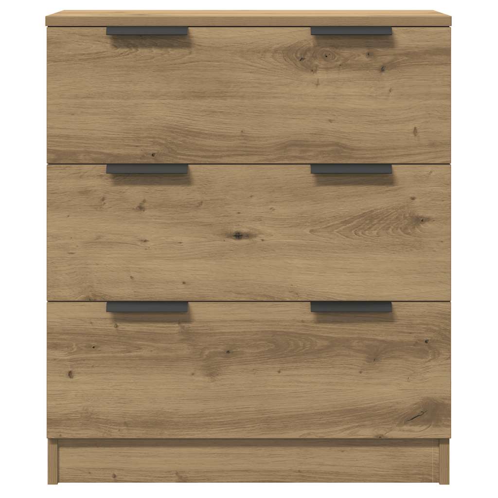 Skänkar 3 Delar Ek 60X30X70 Cm Konstruerat Trä