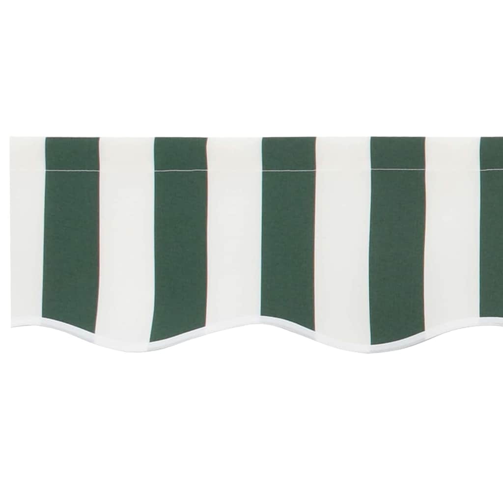 Markisväv Grön Och Vit 6 × 3,5 M Polyester