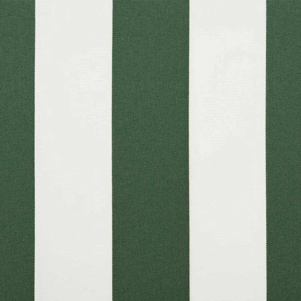 Markisväv Grön Och Vit 6 × 3,5 M Polyester