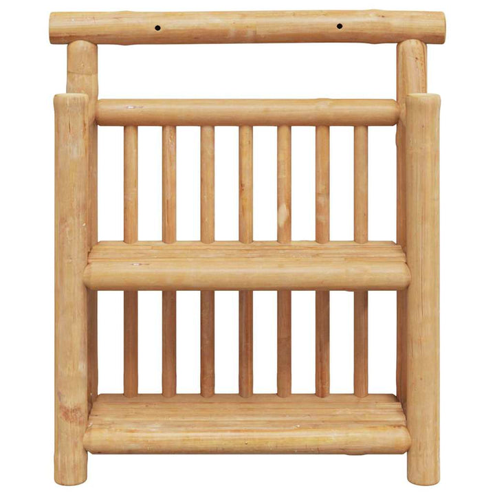 Vägg Hylla Med Hylla Naturfärg 40 X 13 X 44 Cm Bambu